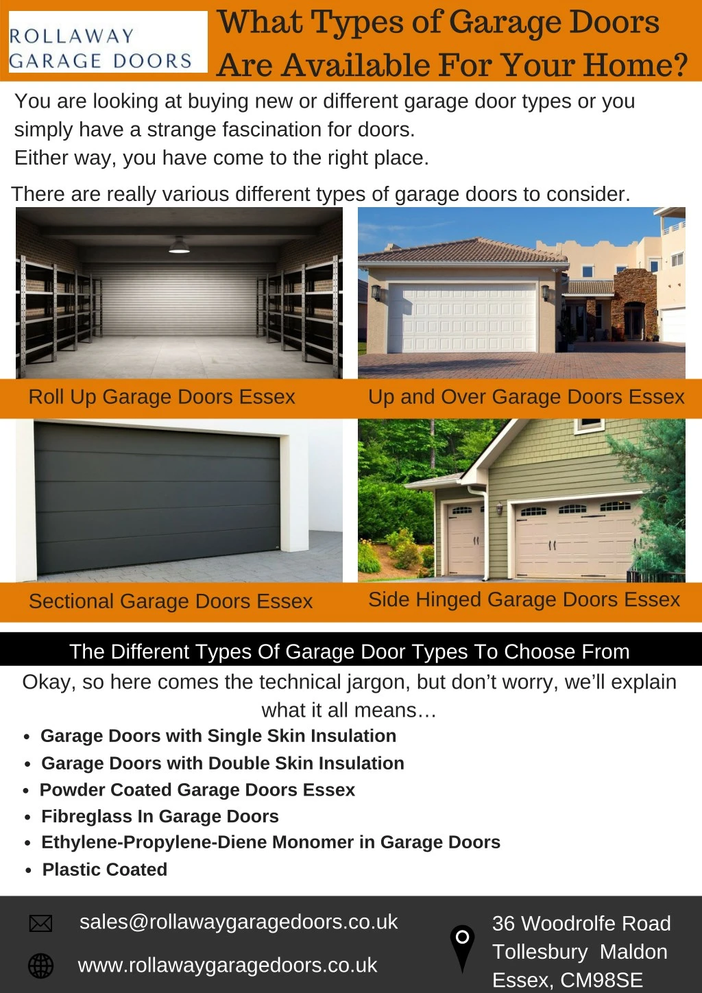 what types of garage doors are available for your