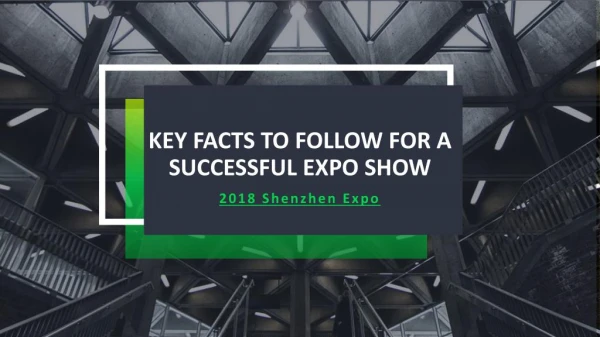 Key Facts to Follow For A Successful Expo Show