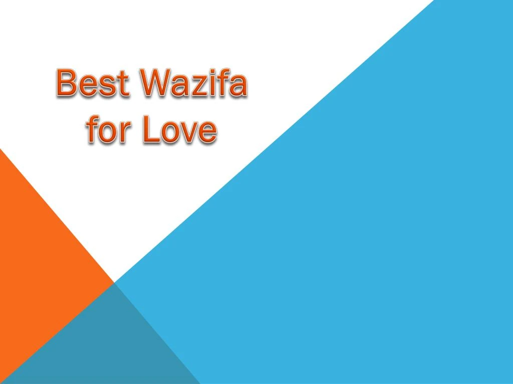 best wazifa for love