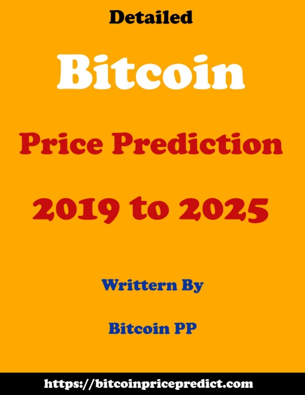 Bitcoin Price Prediction 2019 to 2015