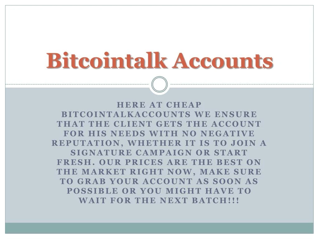 bitcointalk accounts