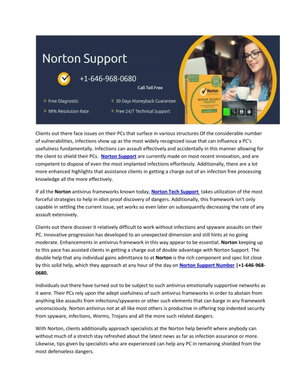 Norton Support Phone number | 1-646-968-0680