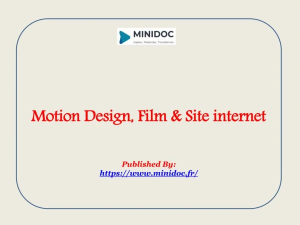 Motion Design, Film & Site internet
