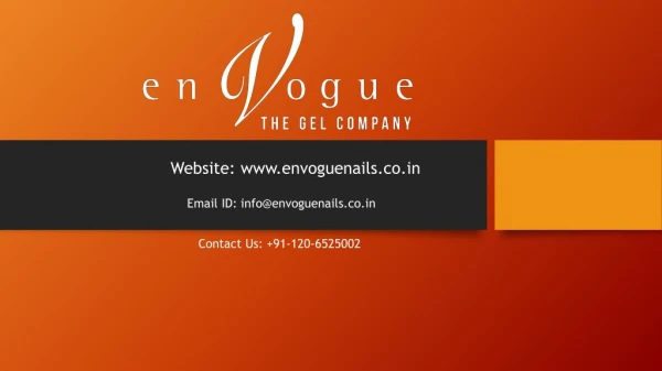 Envogue Healthy Nail Gel Products and His Attractive Nail Art in India
