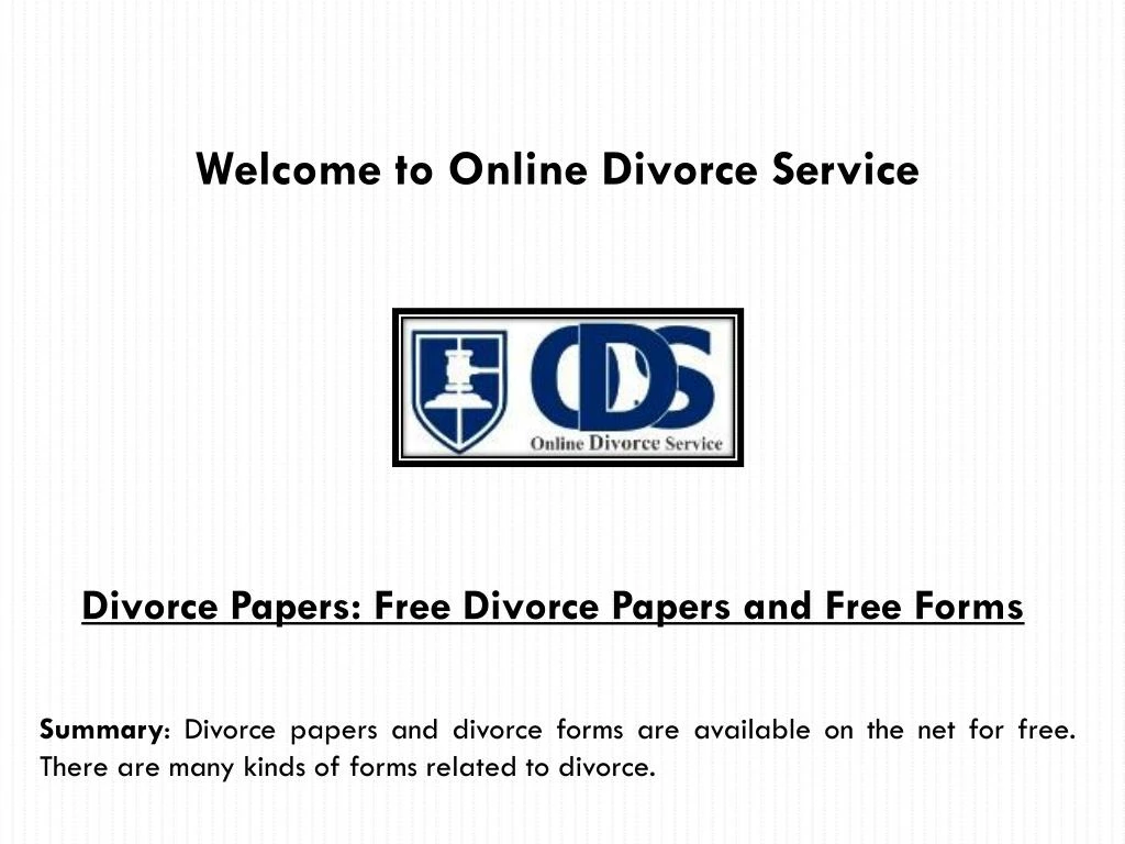 welcome to online divorce service