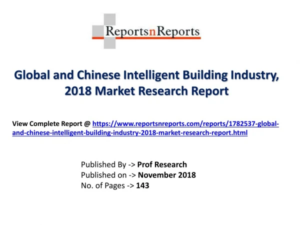 Global Intelligent Building Industry with a focus on the Chinese Market