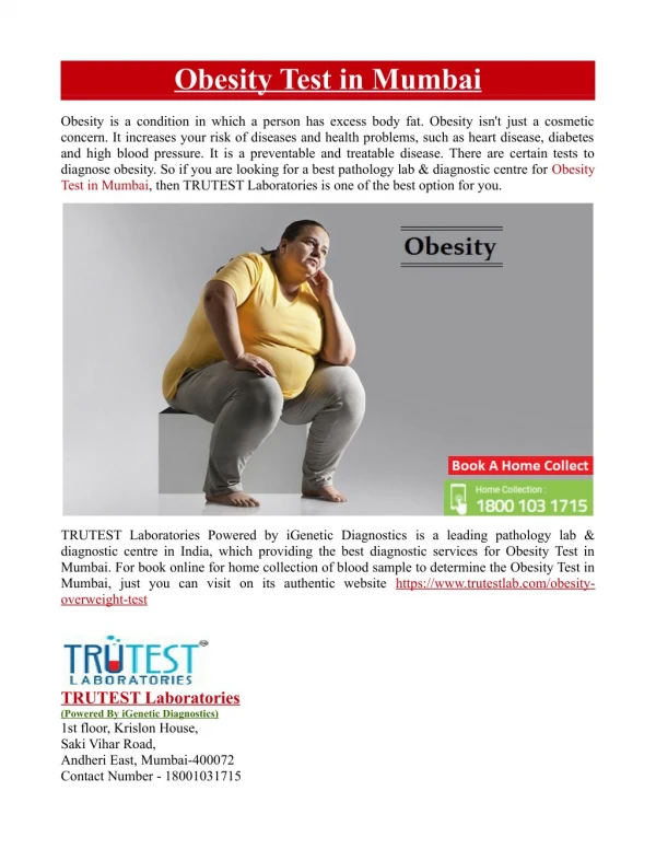 Obesity Test in Mumbai