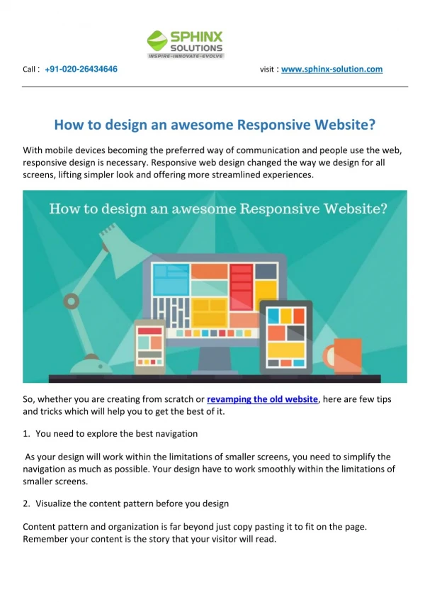 How to design an awesome Responsive Website