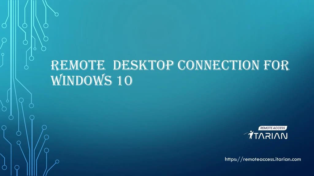remote desktop connection for windows 10