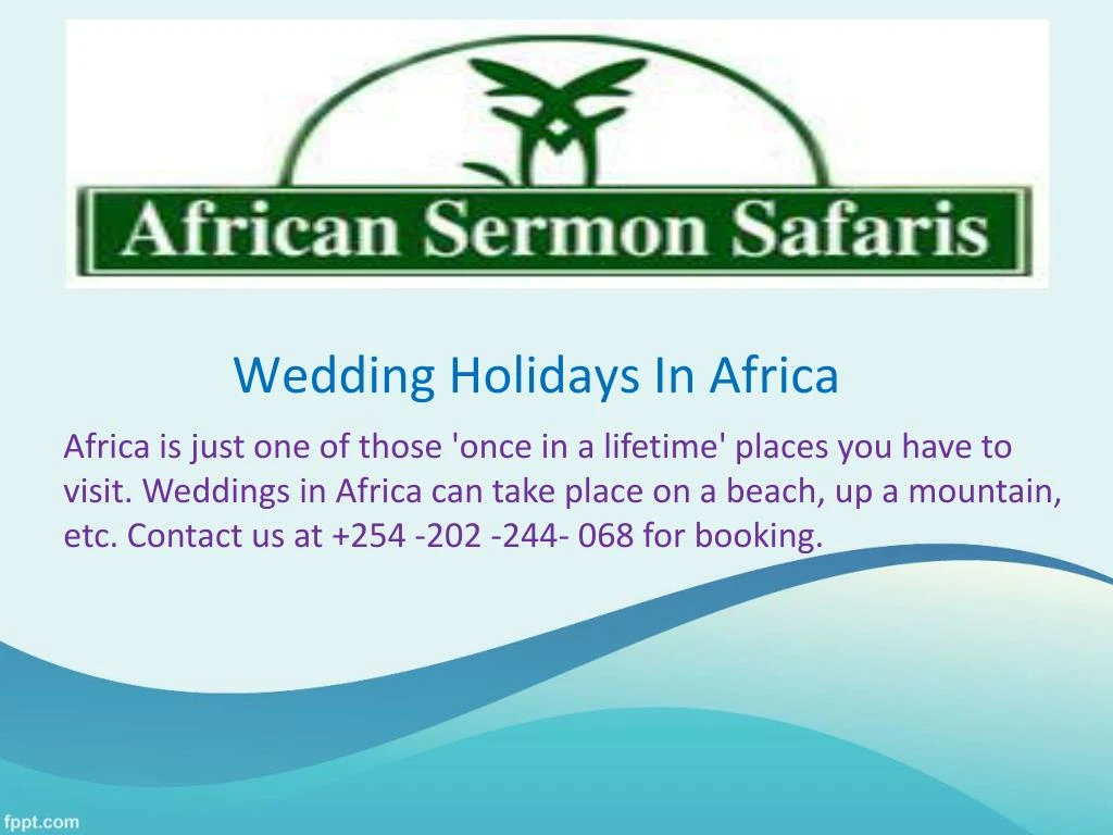 wedding holidays in africa