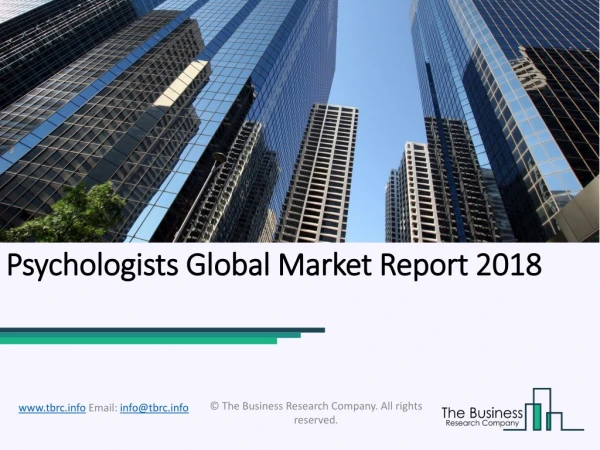 Psychologists Global Market Report 2018