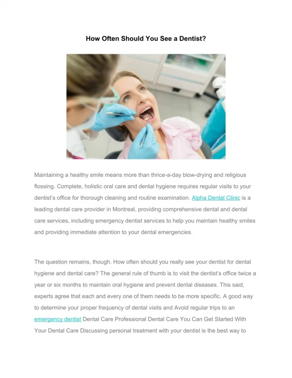 How Often Should You See a Dentist?