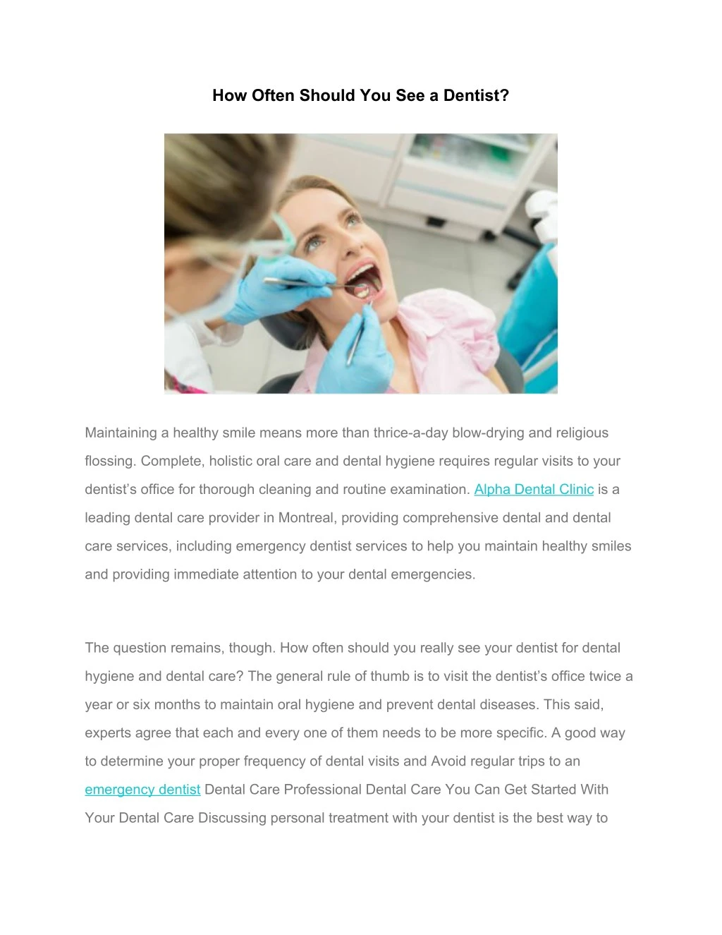 how often should you see a dentist