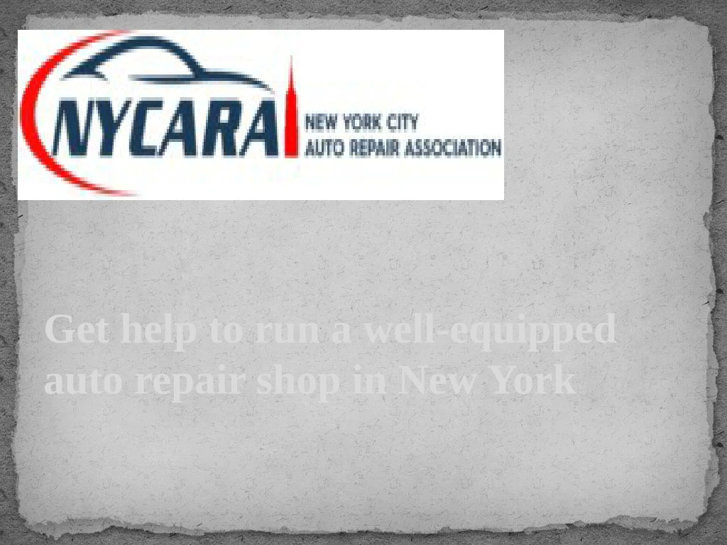 get help to run a well equipped auto repair shop