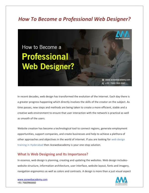 How To Become a Professional Web Designer?