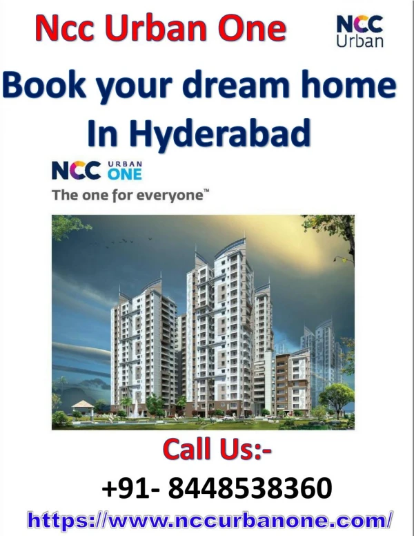 NCC Urban One luxury apartments for sale in Hyderabad