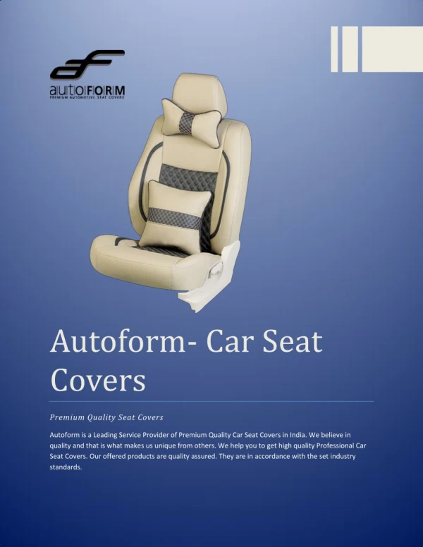 Buy Car Seat Covers online