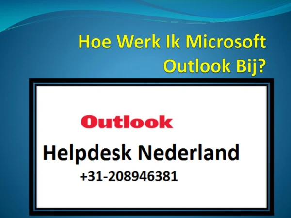 Hoe Werk Ik Microsoft Outlook Bij?