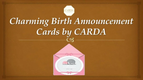 Charming Birth Announcement Cards by CARDA