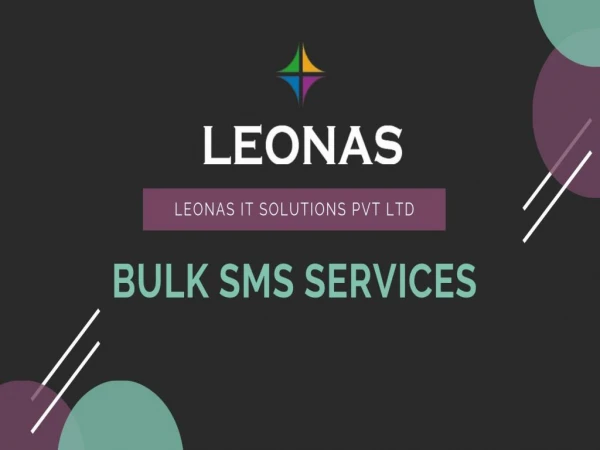 Bulk SMS services for promotions and transactions
