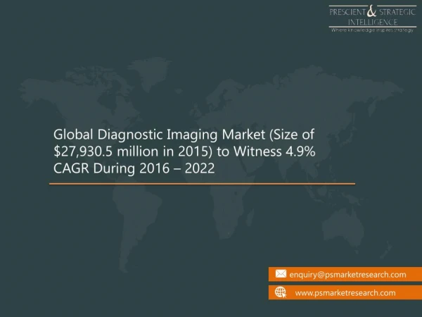 Diagnostic Imaging Market And its Growth prospect in the Near Future