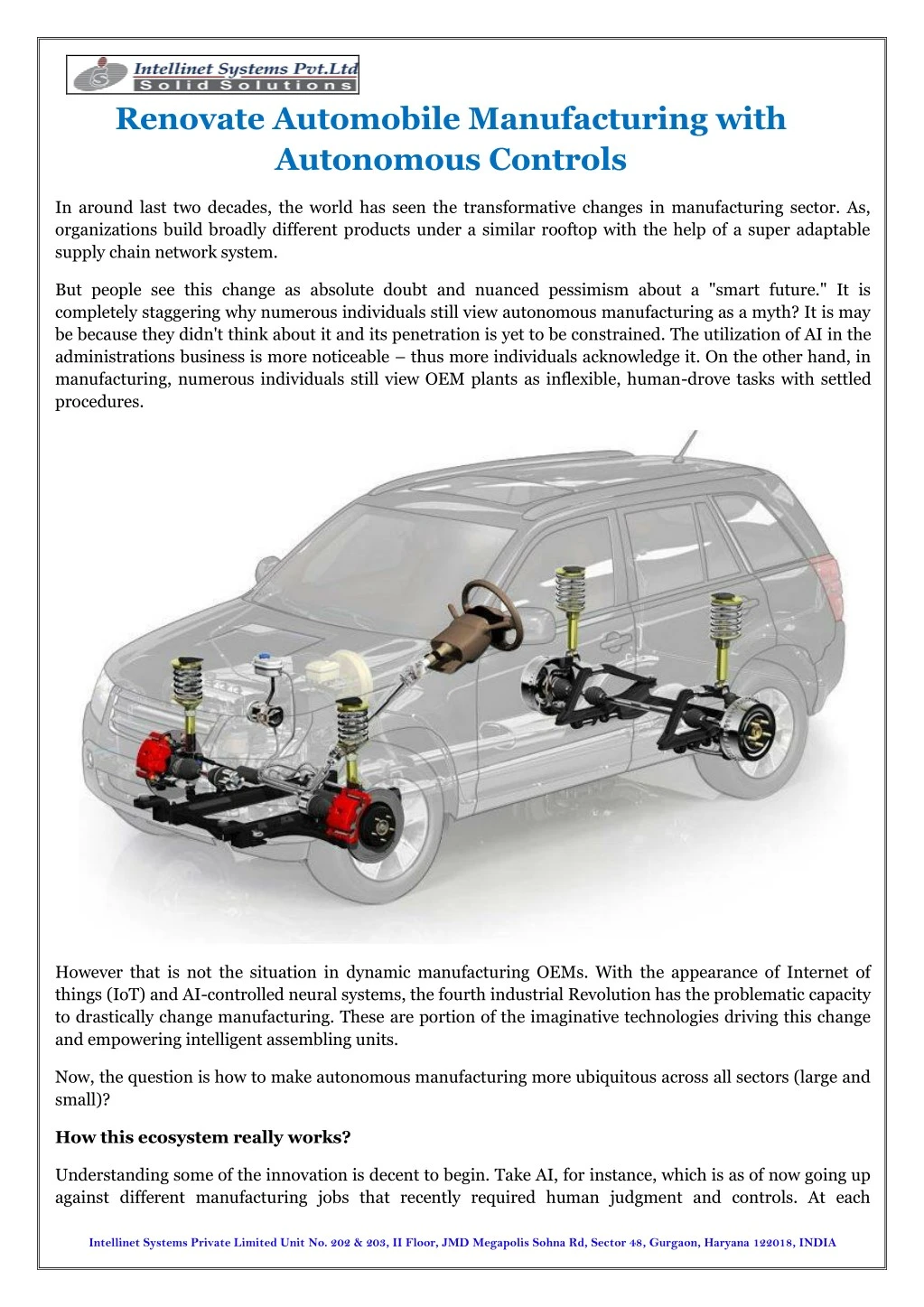renovate automobile manufacturing with autonomous