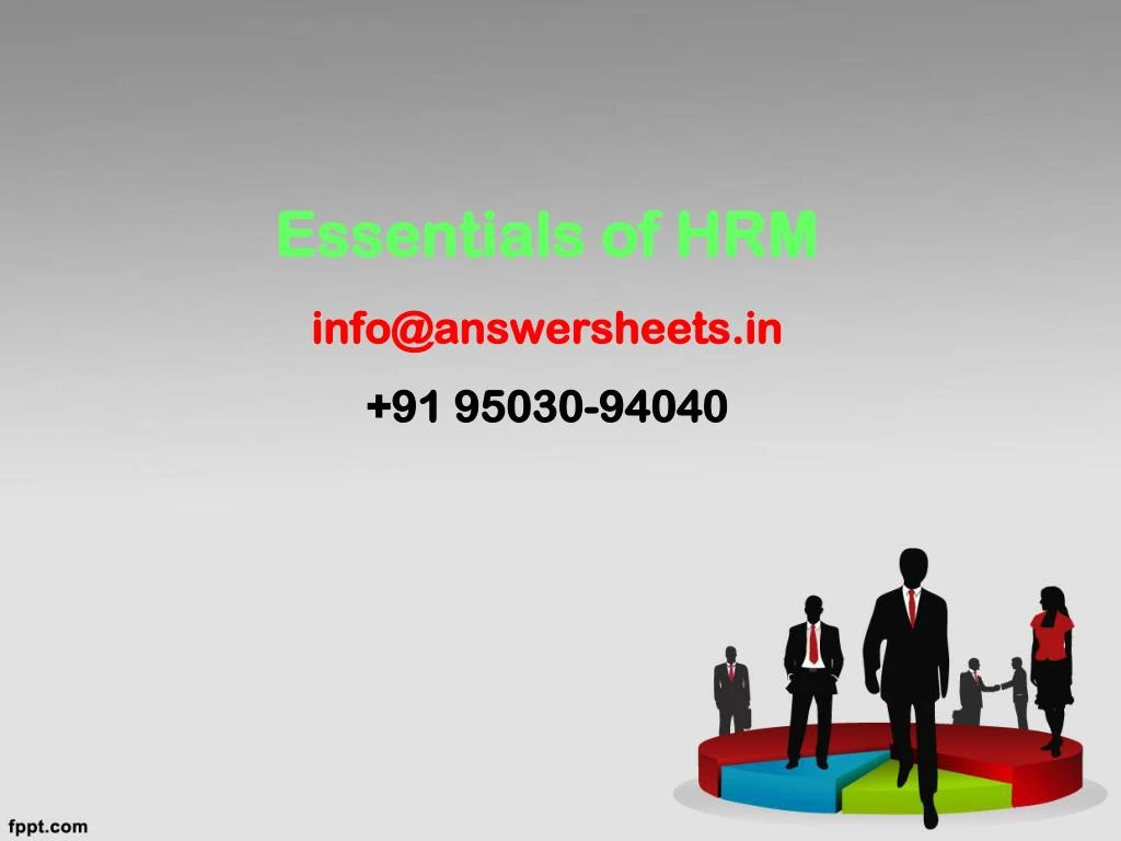 essentials of hrm info@answersheets in 91 95030 94040