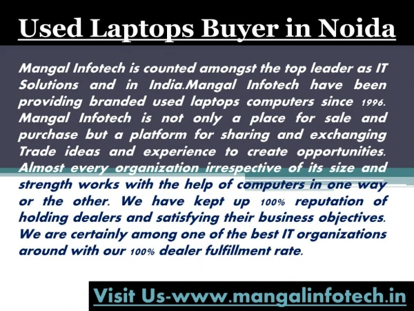 Used Laptops Buyer in Noida
