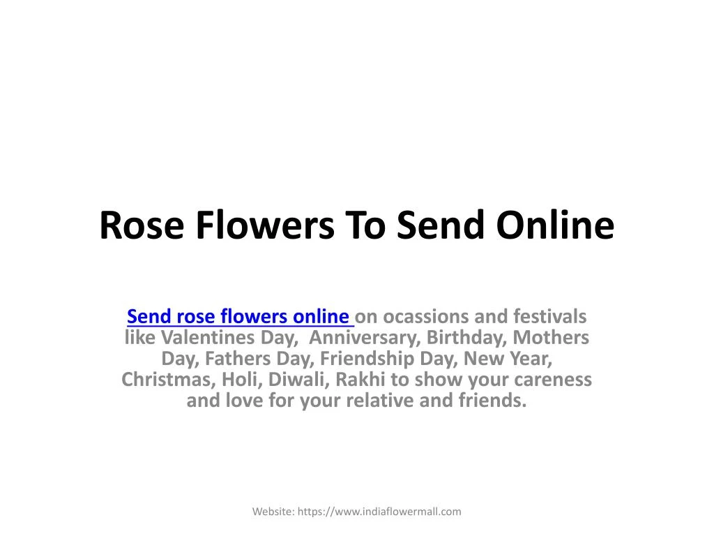 rose flowers to send online
