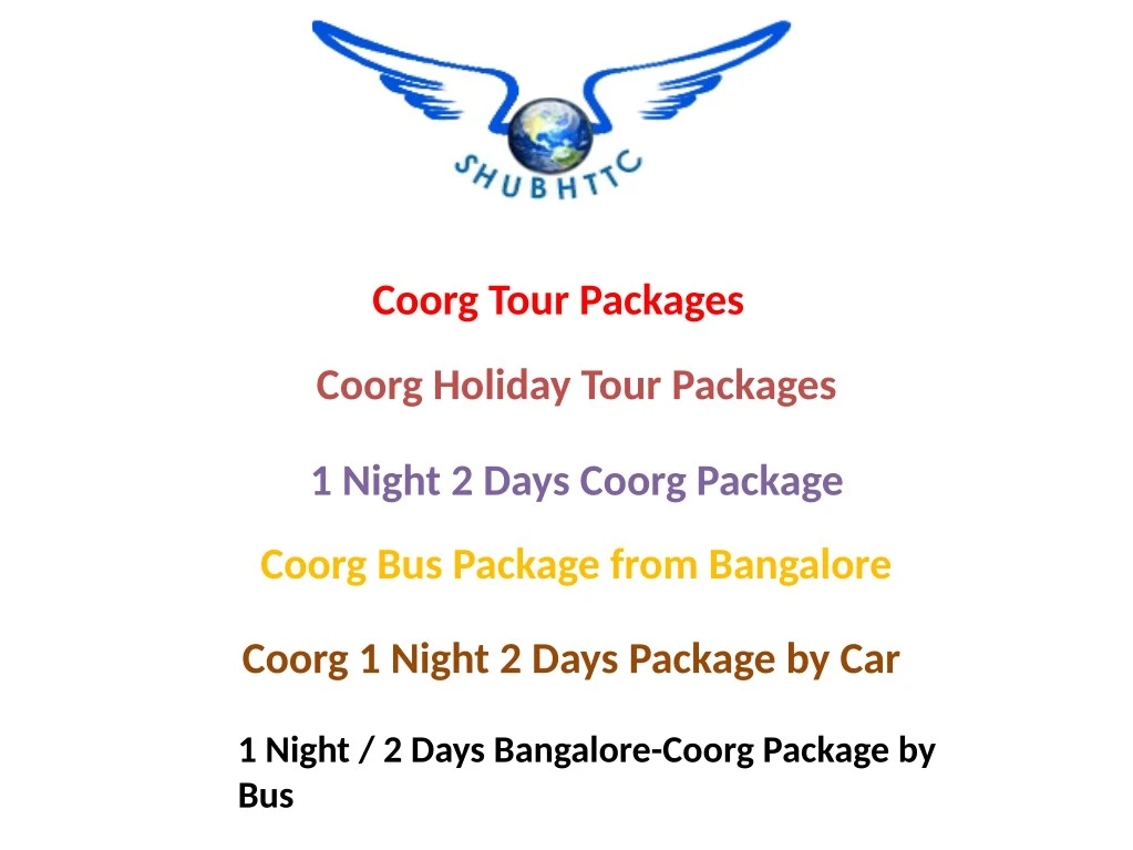 coorg tour packages