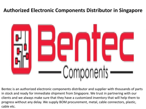 Authorized Electronic Components Distributor in Singapore