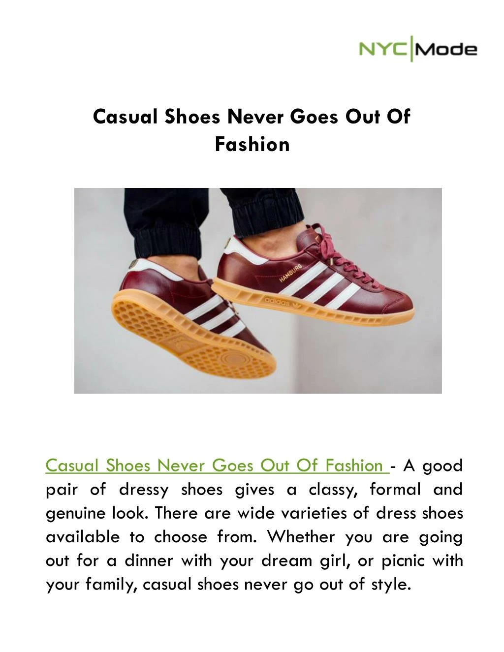 casual shoes never goes out of fashion