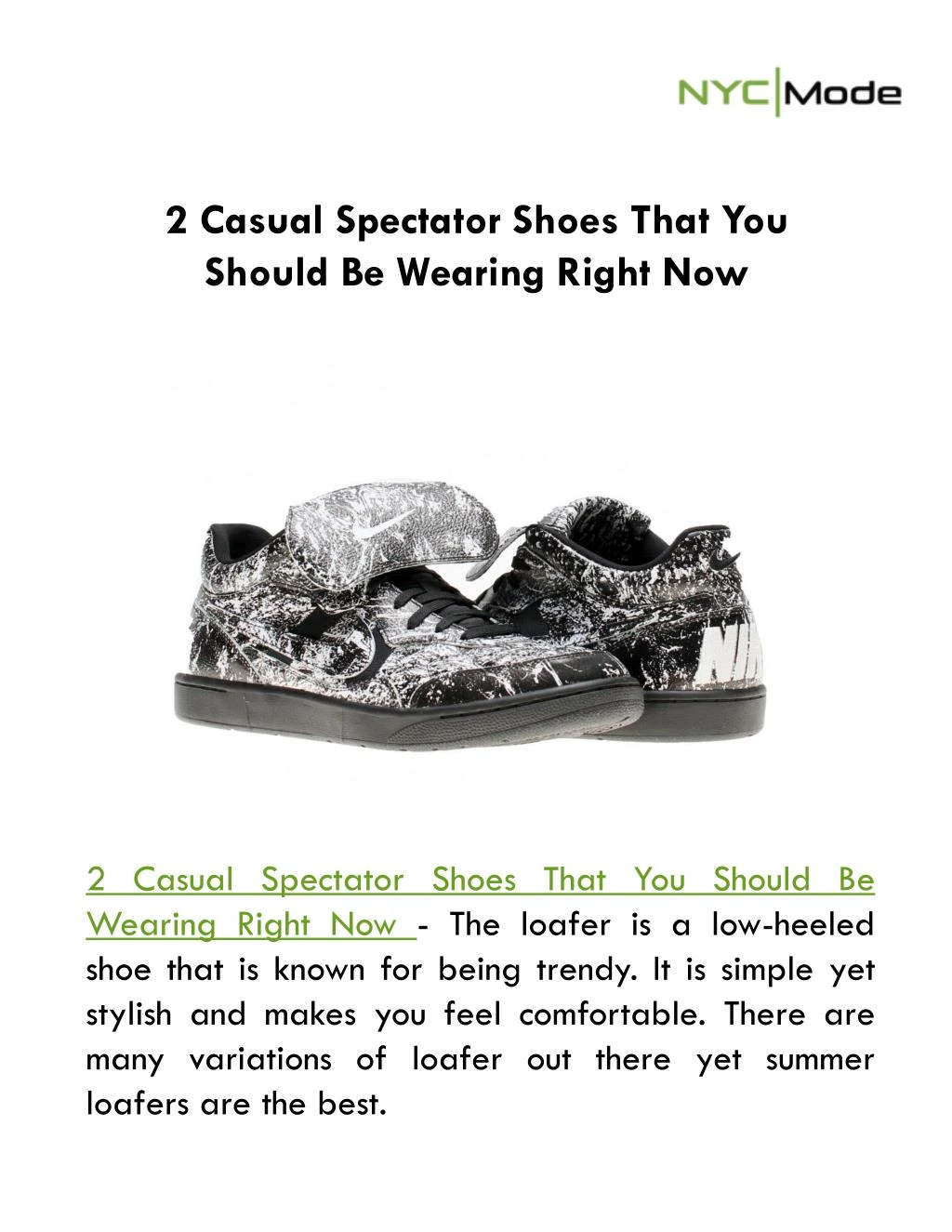 2 casual spectator shoes that you should