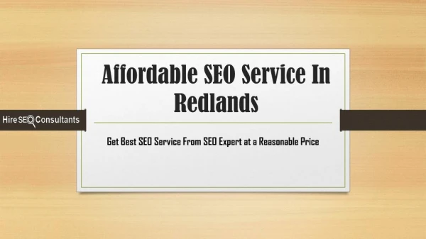 Affordable SEO Service In Redlands