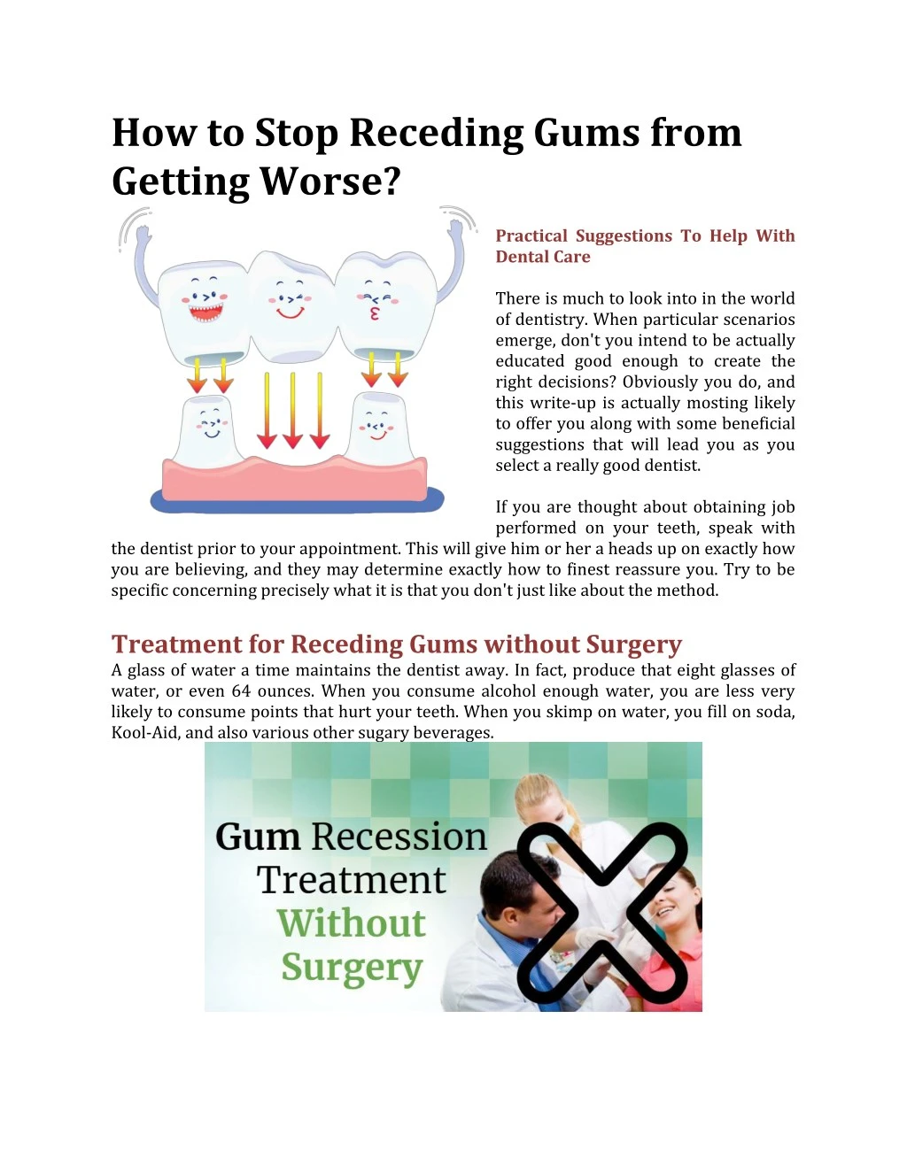 how to stop receding gums from getting worse