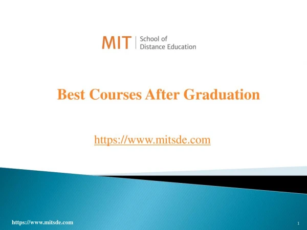 Best Courses After Graduation | Post Graduate Courses | MIT School of Distance Education