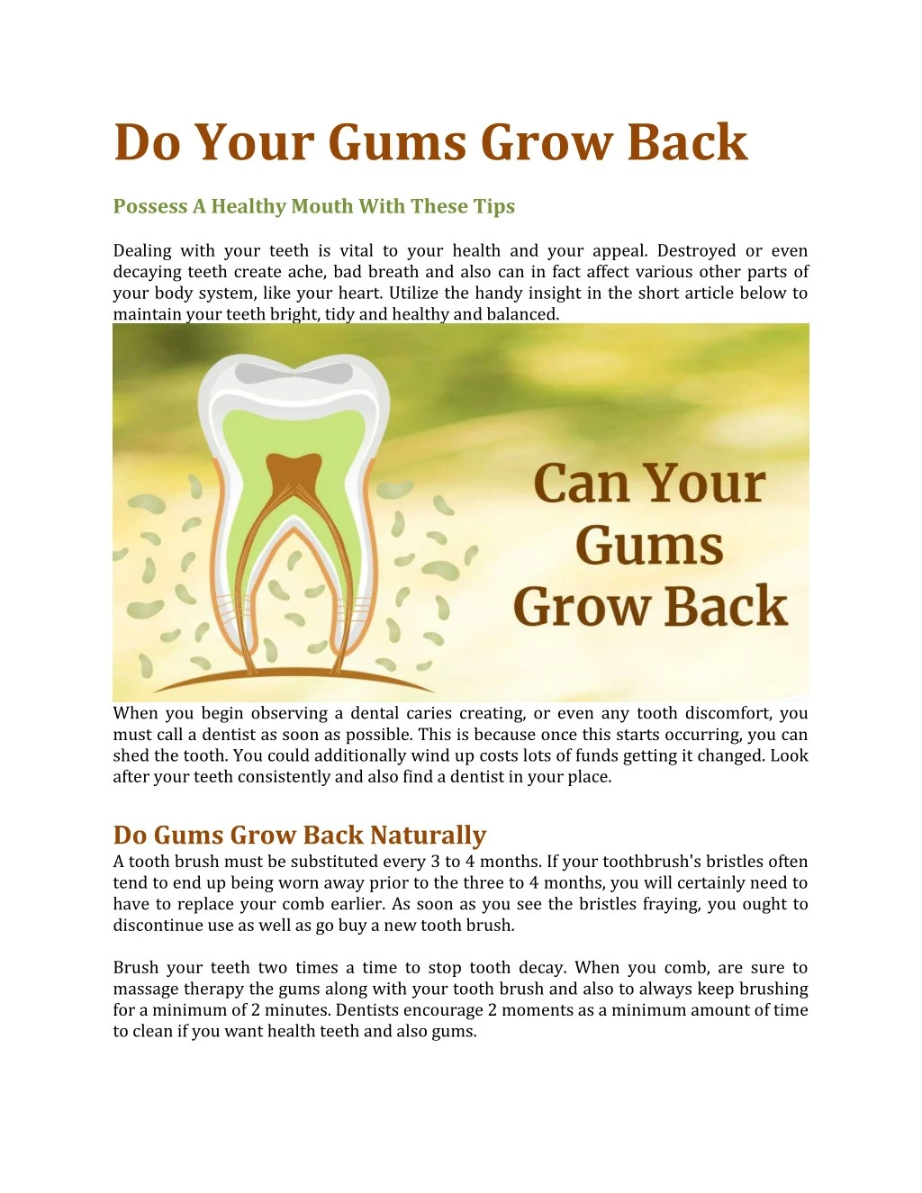 do your gums grow back possess a healthy mouth