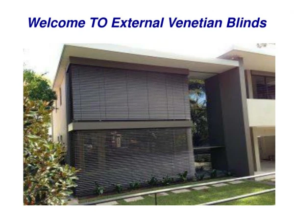 Checkout Top Quality External Venetian Blinds