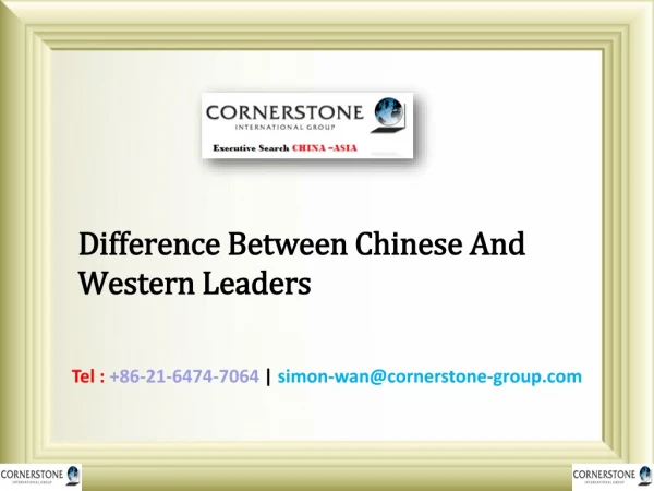 Difference Between Chinese and Western Leaders