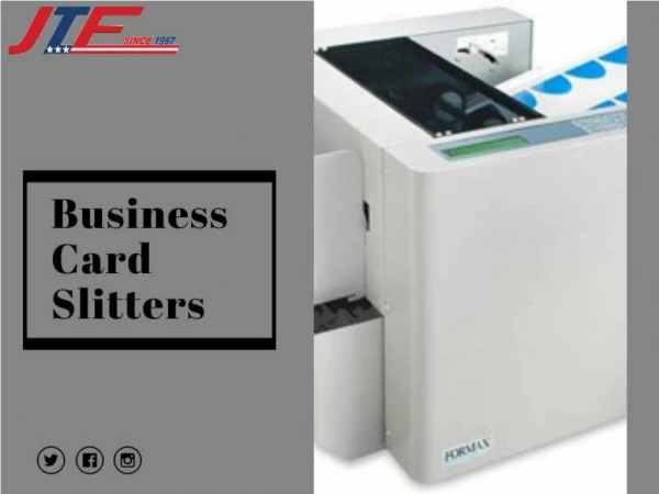 Business card slitters for a business at JTF business systems