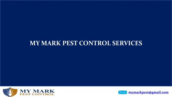 Pest Control Services in Hyderabad - My Mark Pest Control