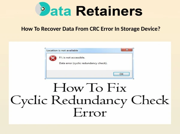 How To Recover Data From CRC Error In Storage Device