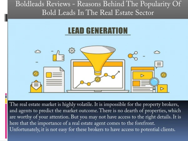 Boldleads Reviews - Reasons Behind The Popularity Of Bold Leads In The Real Estate Sector