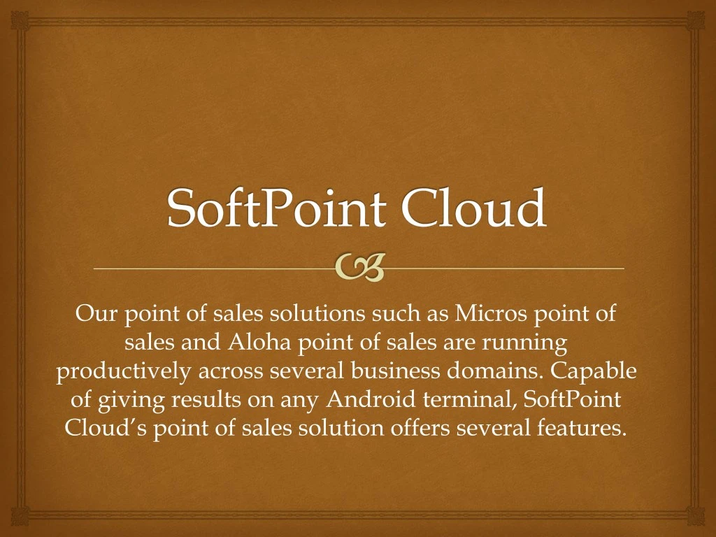 our point of sales solutions such as micros point