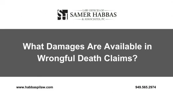 What damages are available in wrongful death claims?