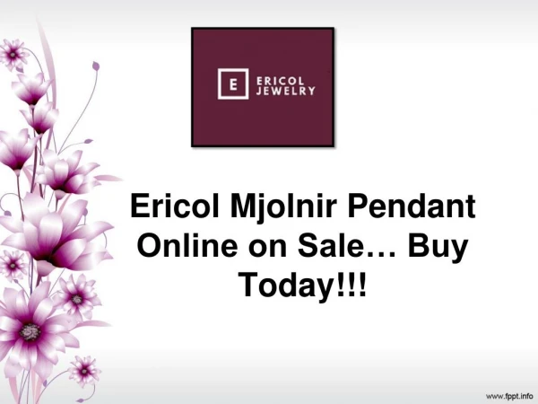 Ericol Mjolnir Pendant Online On Sale… Buy Today!!!