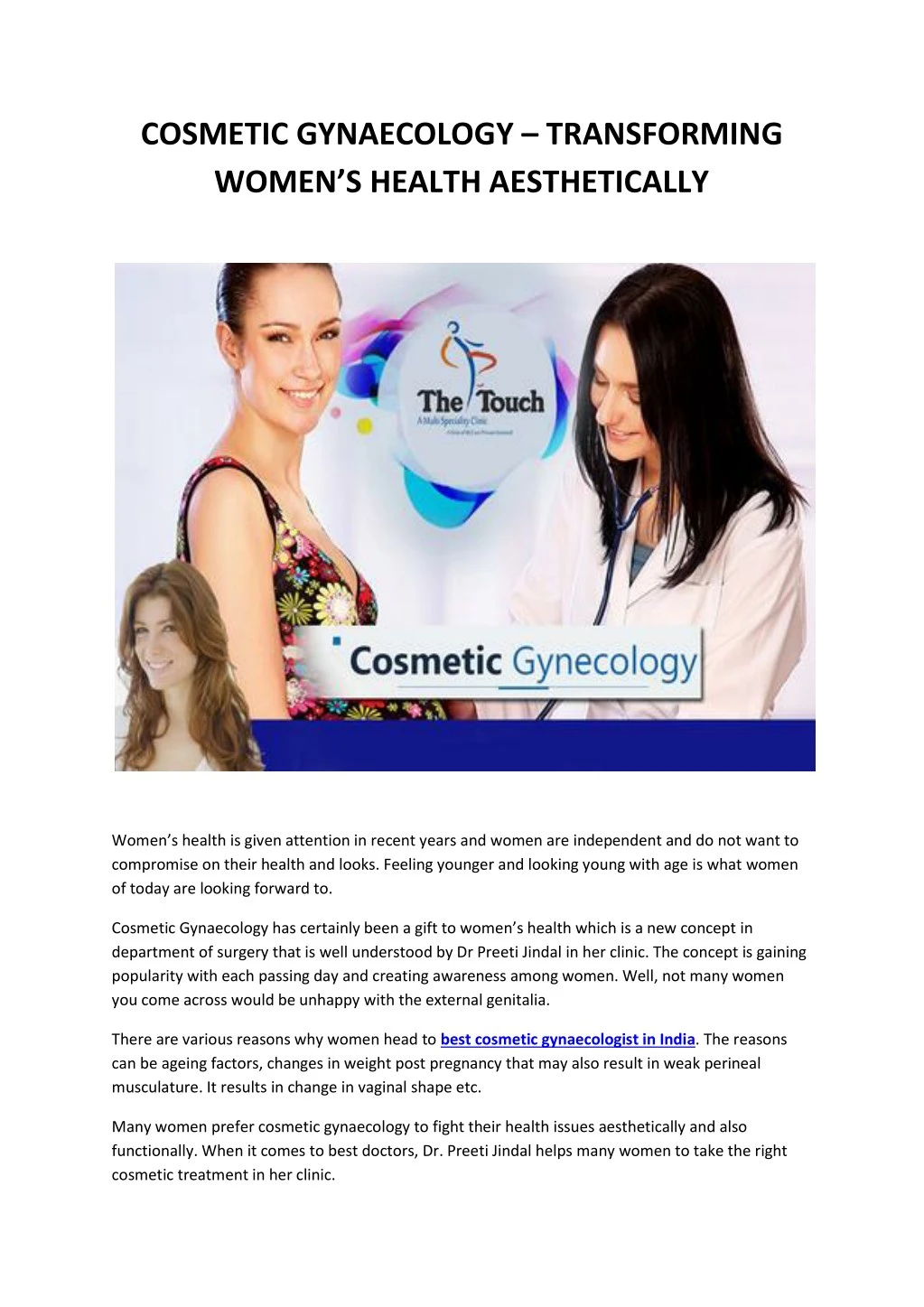 cosmetic gynaecology transforming women s health