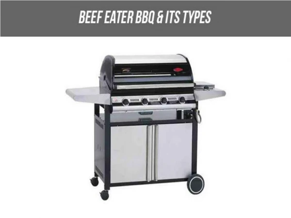 Beef Eater BBQ And Its Types