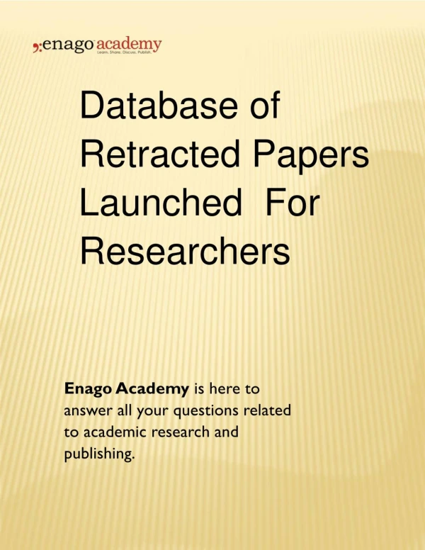 Database of Retracted Papers Launched For Researchers - Enago Academy (1)