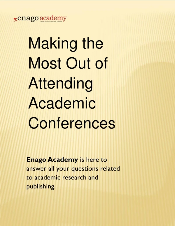 making the most out of attending academic